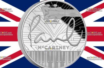 Серебряные 10 фунтов - монета 10 фунтов Пол Маккартни