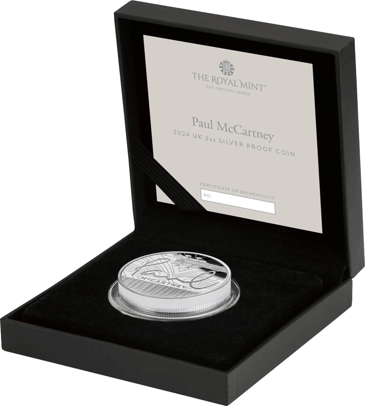Серебряные 5 фунтов - монета 5 фунтов Пол Маккартни, подаочная упаковка