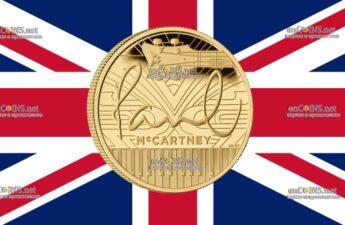 Золотые 100 фунтов - монета 100 фунтов Пол Маккартни