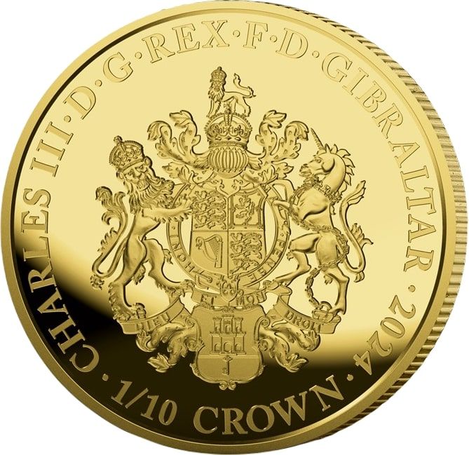 1-10 кроны Гибралтара - монета 1-10 кроны 75-я годовщина НАТО, аверс