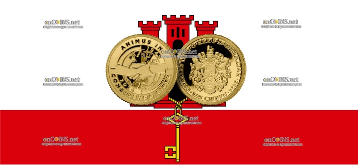 1⁄25 кроны Гибралтара - монета 1⁄25 кроны 75-я годовщина НАТО