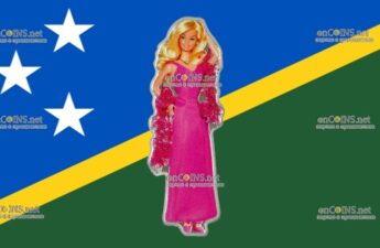 2 доллара Соломоновых островов - монета 2 доллара Суперзвезда Барби