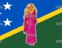 2 доллара Соломоновых островов - монета 2 доллара Суперзвезда Барби