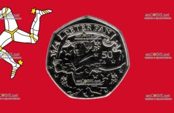 50 пенсов Острова Мэн - монету 50 пенсов Питер Пэн