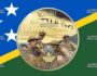 50 центов Соломоновых островов - монета пол доллара Битва за Гонконг