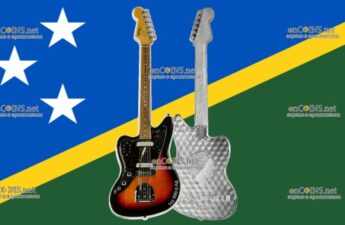 Два доллара Соломоновых островов - монета 2 доллара Гитара Jaguar Guitar