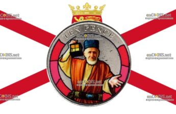 Гибралтар 10 пенсов - монета 10 пенсов Человек с лампой