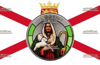 Гибралтар монета 10 пенсов - монета 10 пенсов Пастух с ягненком на руках