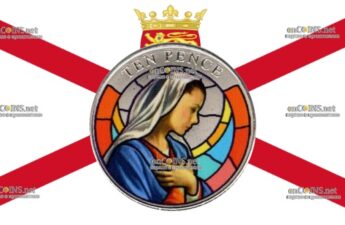 Гибралтар монета десять пенсов - монета 10 пенсов Святая Мария