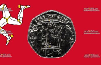 Ходовые 50 пенсов Острова Мэн - монету 50 пенсов Потерянные Мальчики