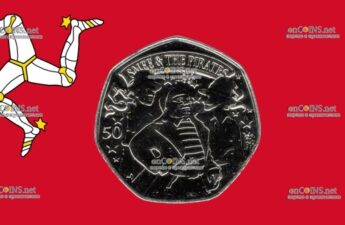 Медноникелевые 50 пенсов Острова Мэн - монету 50 пенсов Мистер Сми и Пираты