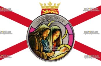 Монета 10 пенсов Гибралтара - монета 10 пенсов Святое Семейство