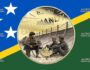 Монета пол доллара Соломоновых островов - монета 50 центов Нормандская кампания