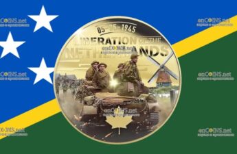 Монета пятьдесят центов Соломоновых островов - монета пол доллара Освобождение Нидерландов