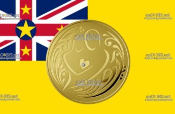 Монета восемь долларов Ниуэ - монета 8 долларов Дерево Любви