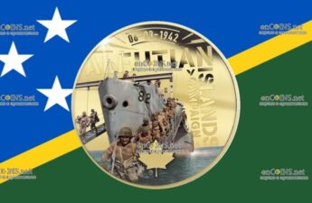 Пол доллара Соломоновых островов - монета 50 центов Кампания на Алеутских островах