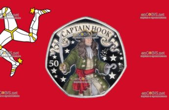 Серебро 50 пенсов Острова Мэн - монету 50 пенсов Капитан Крюк