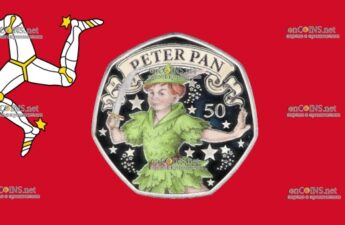 Серебряные 50 пенсов Острова Мэн - монету 50 пенсов Питер Пэн