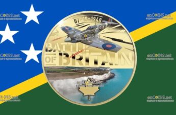 Соломоновы острова 50 центов - монета пол доллара Битва за Британию