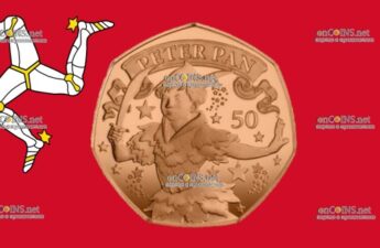 Золотые 50 пенсов Острова Мэн - монету 50 пенсов Питер Пэн
