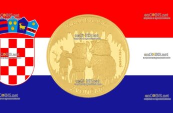 100 евро Хорватии - монета 100 евро Халубайские звончары
