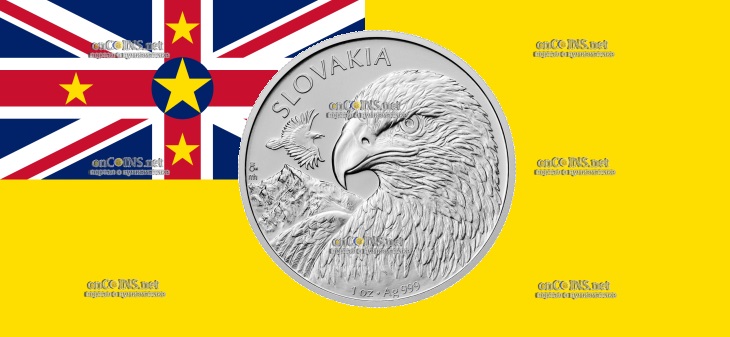 2 доллара Ниуэ – монета 2 доллара Орел Словакии