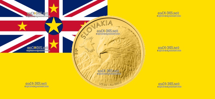 25 долларов Ниуэ – монета 25 долларов Орел Словакии