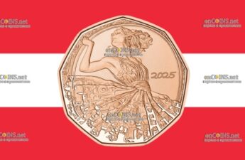 Медные пять евро Австрии - монета 5 евро Танцуй свободно