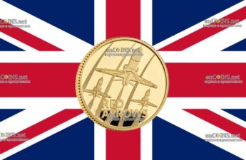 Золотые 25 фунтов Великобритании - монета 25 фунтов Красные Стрелы