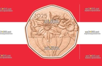 Пять евро Австрии - монета 5 евро Нарциссы