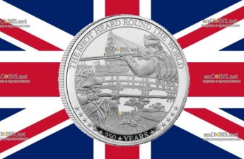 Пять фунтов Великобритании - монета 5 фунтов Битва за независимость
