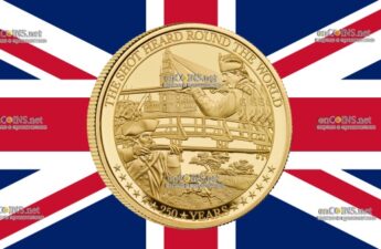 Золото 100 фунтов Британии - монета 100 фунтов Битва за независимость