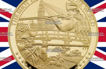 Золото 1000 фунтов Британии - монета 1000 фунтов Битва за независимость