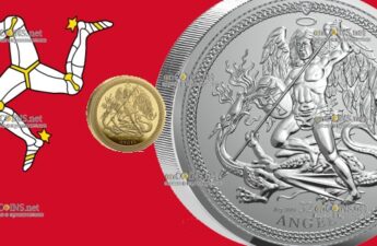 Монеты Острова Мэн - монеты Ангел, в одноименной серии