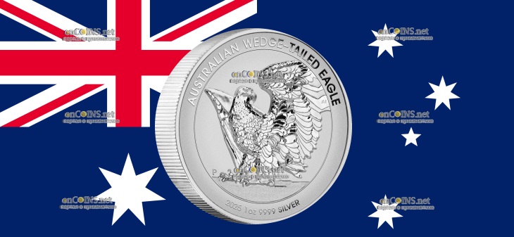 1 доллар Австралии - монета 1 доллар Австралийский клинохвостый орел