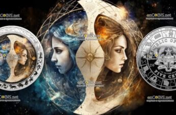 5 седи Ганы - монета 5 седи АНИМЕ БЛИЗНЕЦЫ