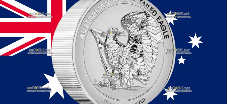 8 долларов Австралии - монета 8 долларов Австралийский клинохвостый орел