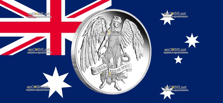 Монета 1 доллар Австралии - 1 доллар Крылатая Победа