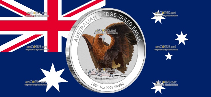 1 доллар Австралии - монета 1 доллар Австралийский клинохвостый орел, реверс