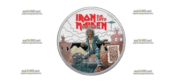 Монета £2 Великобритании Iron Maiden Эдди