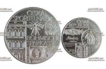 Монета 200 крон Чехии Чешский сберегательный банк