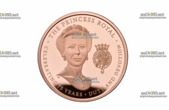 Монета £5 Британии принцесса Анна