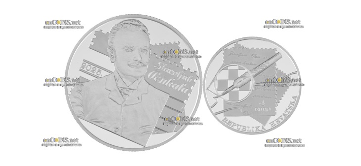 Монета Хорватии 4 евро Славолюб Пенкала