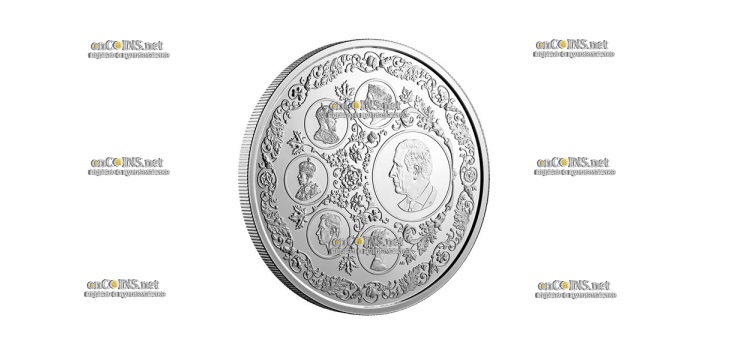 Серебро монета $50 Канады Наследие Короны