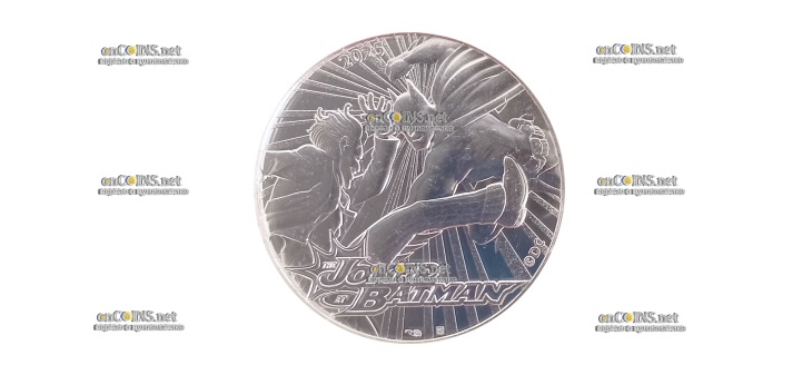 Биллонная монета 10 EURO Франции Бэтмен и Джокер