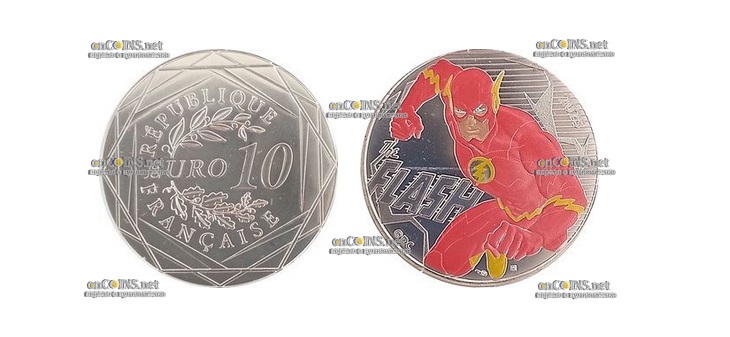 Монета 10 евро Франции Флэш