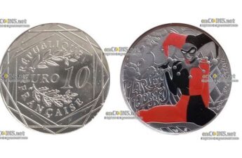 Монета 10 евро Франции Харли Квинн