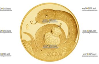 Монета 20 000 юаней Китай Год Змеи