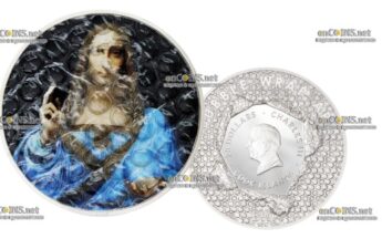 Монета 20$ Острова Кука Спаситель мира