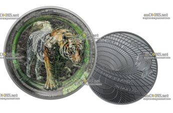 Монета 20$ Острова Кука Тигр